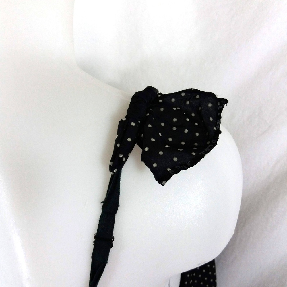 Rebecca Taylor Polka Dot Silk Top 4 Open Sides - Picture 3 of 7
